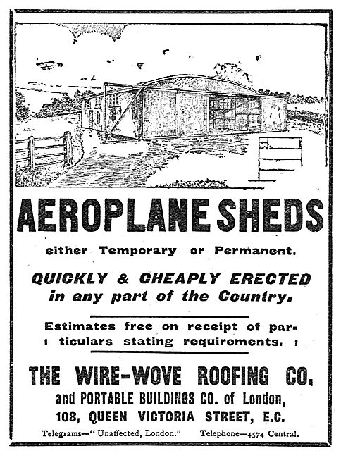 Wire-Wove Aeroplane Sheds                                        