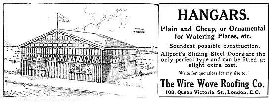 Wire-Wove Aeroplane Hangars                                      