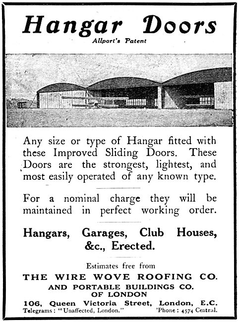 Wire-Wove Roofing - Allport's Patents Hangar Doors               