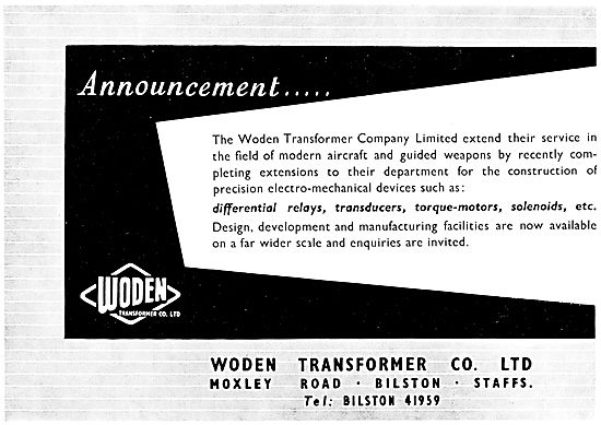 Woden Transformers & Elec trical Equipment For Aircraft          