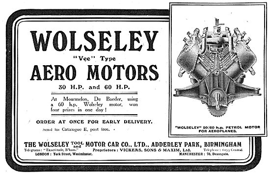 Wolseley Aero Motors - Factory Adderley Park Birmingham          