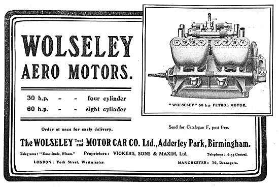 The Wolseley 60 HP Petrol Motor For Aeroplanes                   