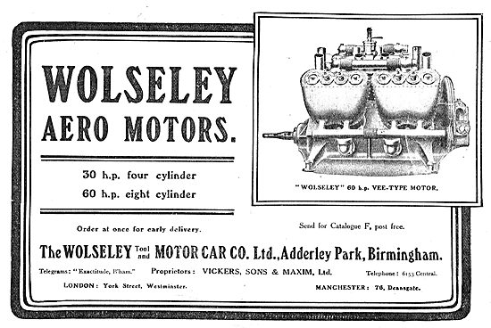 The Wolseley 60 HP Vee-Type Aero Motor                           