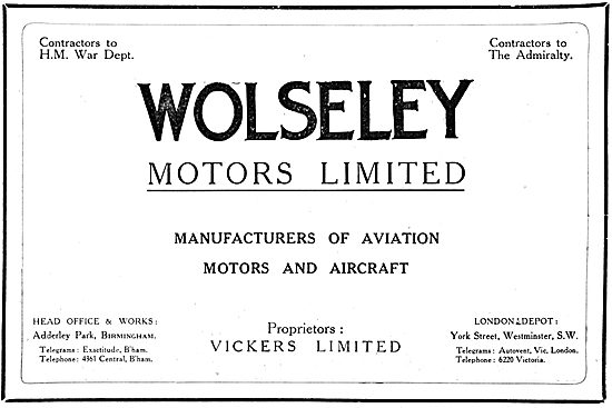 Wolseley Motors 1916                                             
