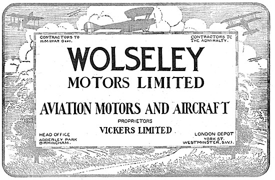 Wolseley Aircraft - Wolseley Aero Engines 1919                   