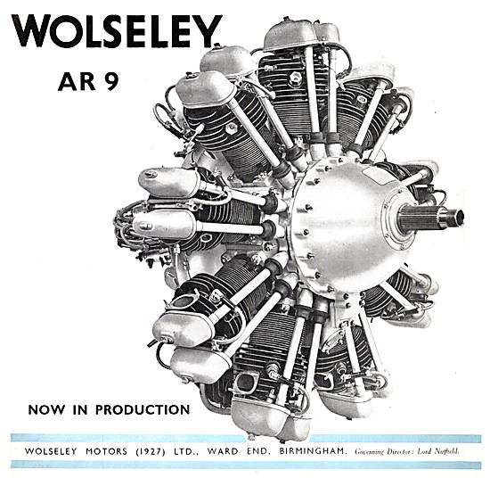 Wolseley AR 9 Aero Engine                                        