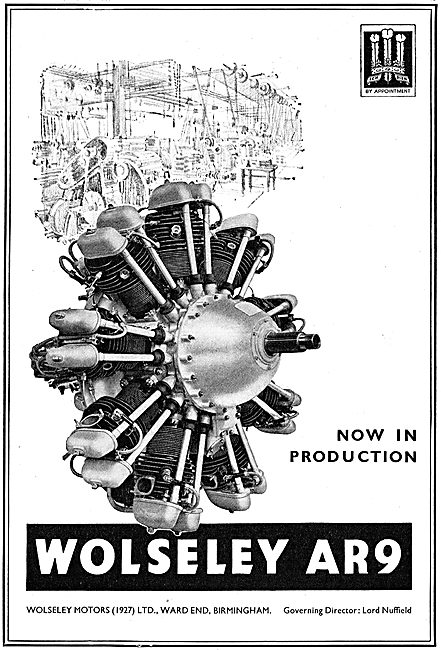 Wolseley AR9 Aero Engine                                         