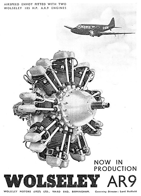 Wolseley AR9 Aero Engine - Airspeed Envoy                        