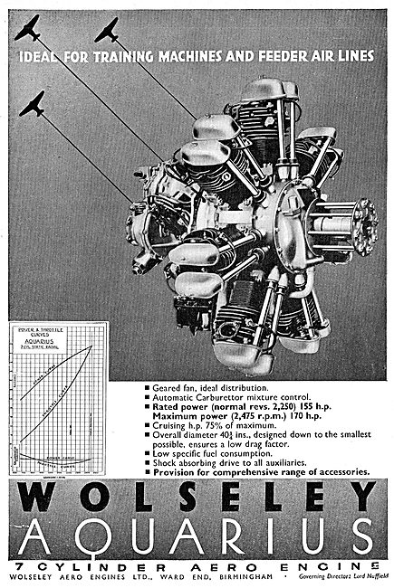 Wolseley Aquarius 7 Cylinder Aero Engine                         