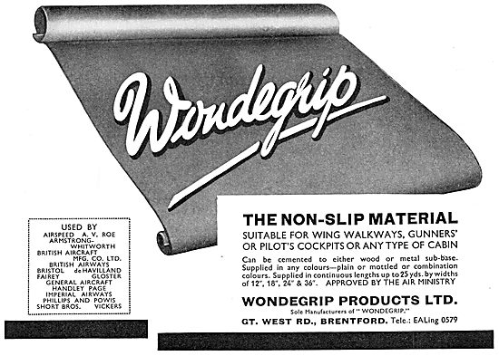 Wondegrip Non-Slip Floor Coverings For Aircraft                  