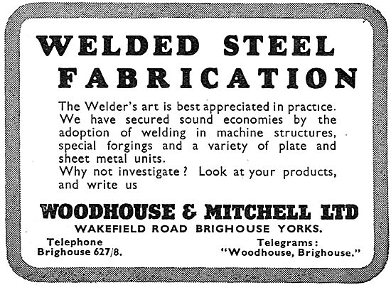 Woodhouse & Mitchell. Welded Steel Fabrication 1939              