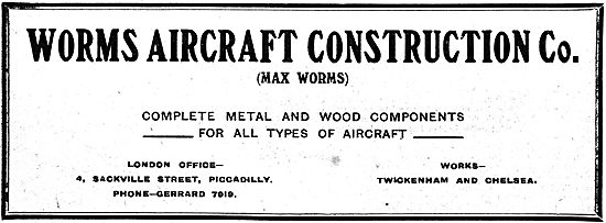 Worms Aircraft Construction Co - Metal & Wood Aircraft Components