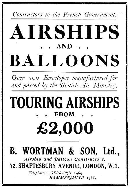 Wortman Airships & Balloons.                                     