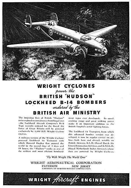 Wright Cyclone :  B-14 Hudson Bomber                             