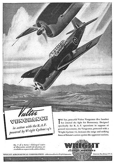 Wright Cyclone Vultee Vengeance                                  