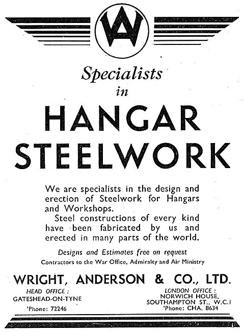 Wright Anderson & Co - Aircraft Hangars                          