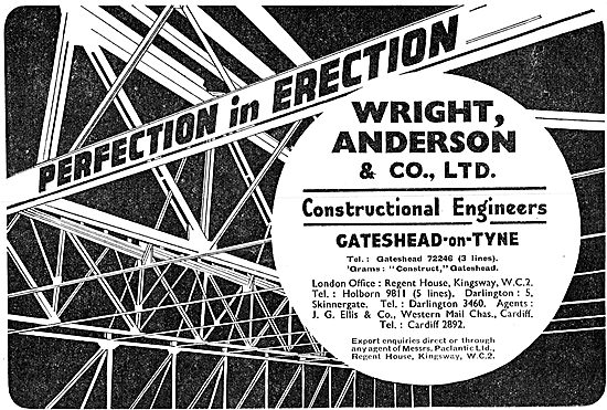 Wright Anderson & Co - Aircraft Hangars, Constructional Steelwork