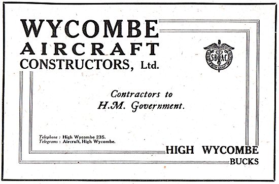 Wycombe Aircraft Constructors Ltd - High St,  High Wycombe       