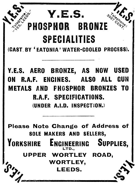 Yorkshire Engineering Supplies : YES Eatonia Phosphor Bronze     