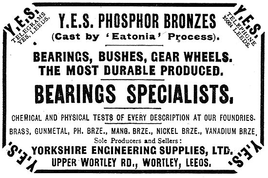 Yorkshire Engineering Supplies : Y.E.S. Eatonia Phosphor Bronzes 