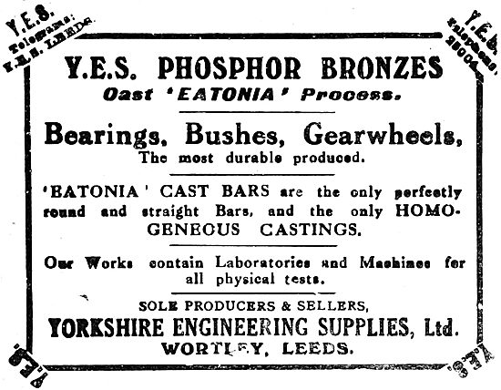 Yorkshire Engineering Supplies : YES Eatonia Phosphor Bronze     