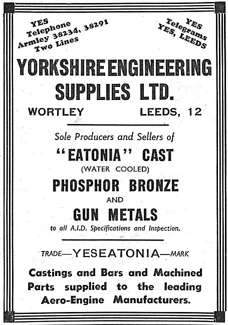 Yorkshire Engineering Supplies : YES Eatonia Phosphor Bronze     