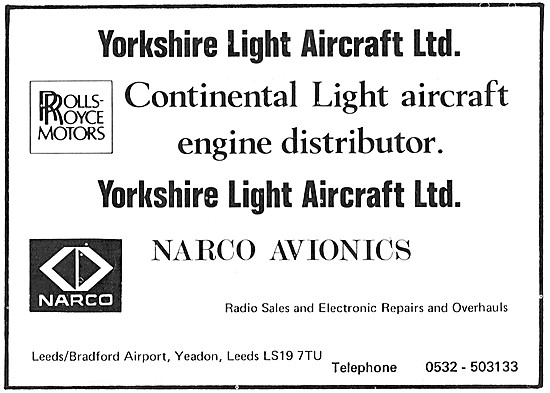 Yorkshire Light Aircraft. Radio Sales, Repairs & Maintenance     