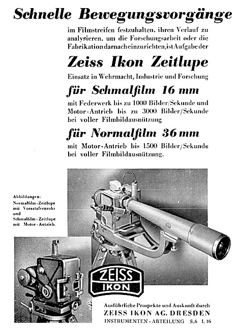 Zeiss Ikon Optical & Photographic Products                       