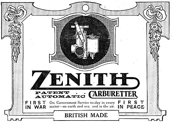 Zenith Carburetters - 1917 Advertisement                         