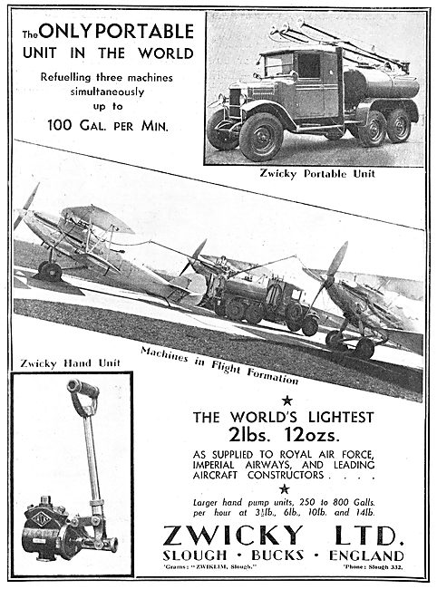 Zwicky Portable Aircraft Refuelling Unit                         