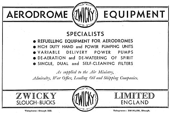 Zwicky Aerodrome Equipment                                       