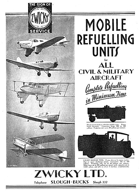 Zwicky Mobile Aircraft Refuelling Units                          