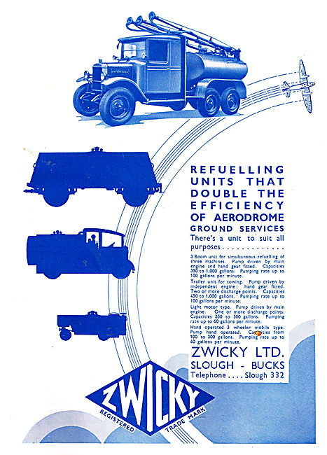 Zwicky Mobile Aircraft Refuelling Units - Three Wheelers         