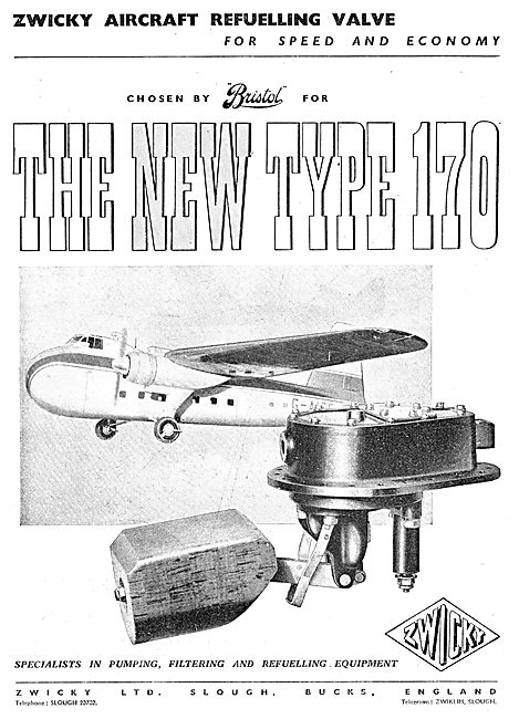 Zwicky Aircraft Refuelling Valve - Bristol Type 170              