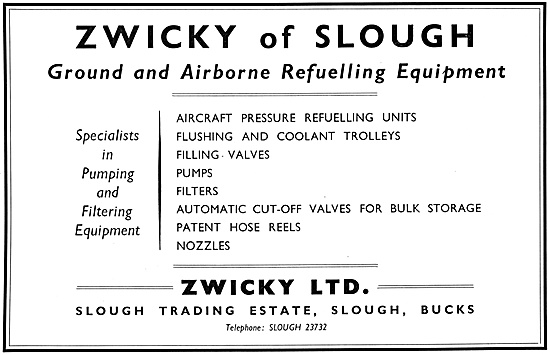 Zwicky Aircraft Refuelling Equipment                             