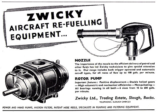 Zwicky Aircraft Refuelling Equipment                             