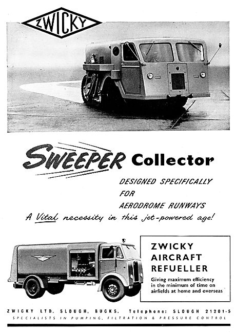 Zwicky Aircraft Refuellers - Zwicky Runway Sweeping Vehicles     
