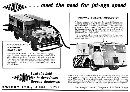 Zwicky Aircraft Refuelling Equipment - Zwicky Runway Sweepers    