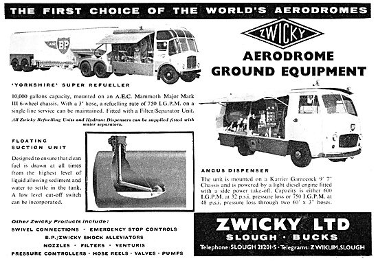 Zwicky Aircraft Refuelling Equipment - Yorkshire Super Refueller 