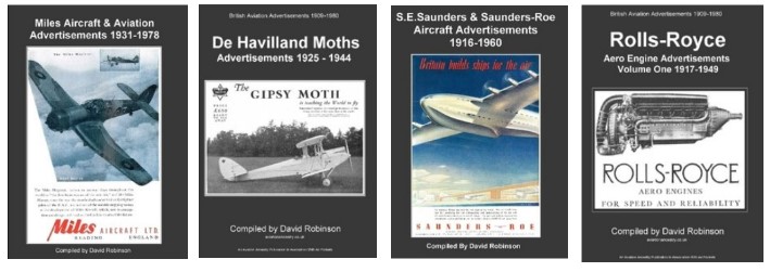 Aviation Ancestry Vintage Aircraft Adverts Books British Aircraft industry adverts referece books